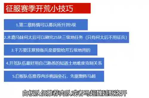 征服开荒阵容神将搭配(征服赛季开荒阵容排行)