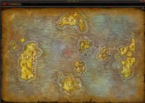 魔兽世界地图高清大图中文版(艾泽拉斯高清中文大地图)