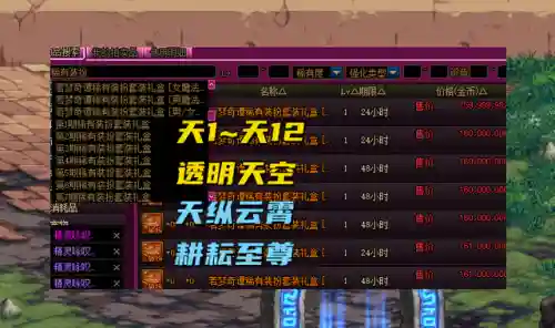 dnf天空套拍卖行怎么搜(dnf可以交易的天空套)
