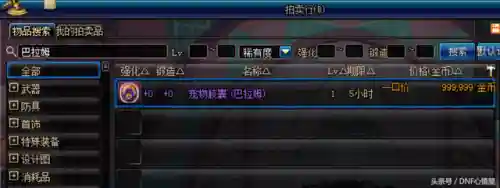 dnf拍卖行怎么买宠物(拍卖行可以买到的宠物装备)插图3