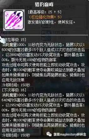 冒险岛豹弩游侠厉害吗(冒险岛豹弩稀有豹子)插图14