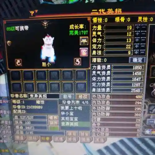天龙八部珍兽繁殖技巧(天龙八部如何繁殖高资质宝宝)插图2