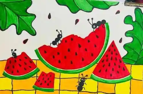 儿童画画大全简单漂亮(7一9岁儿童画春天来了)插图36