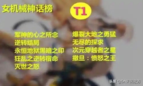 dnf机械师神话装备排名(dnf男机械毕业装备选择)插图2