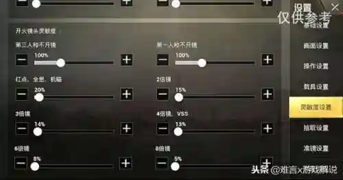 刺激战场最佳灵敏度设置(灵敏度设置)插图2