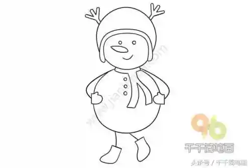 雪人简笔画(好看的雪人图片)插图8