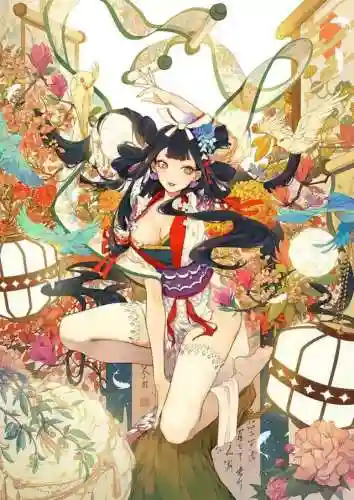 花鸟卷图片(国画花鸟长卷)