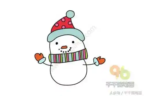 雪人简笔画(好看的雪人图片)插图3