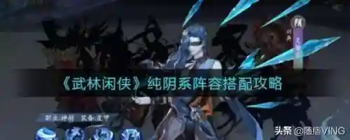 武林秘籍阵容搭配图大全(武林侠影阵型推荐最新)