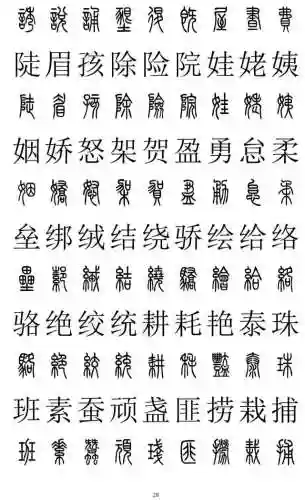 篆书对照表3000字(篆体字拍照识别)插图27