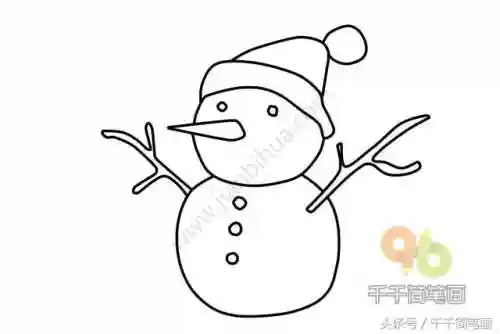 雪人简笔画(好看的雪人图片)