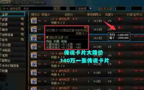 dnf传说卡片哪个最便宜(传说卡片怎么升级划算)