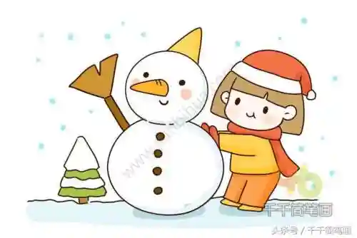 雪人简笔画(好看的雪人图片)插图13