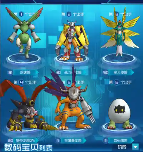 数码宝贝阵容怎么搭配(数码宝贝后期土豪阵容)