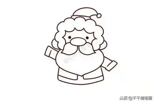 圣诞老人图片简笔画(圣诞老人简单又漂亮画)插图4