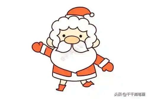 圣诞老人图片简笔画(圣诞老人简单又漂亮画)