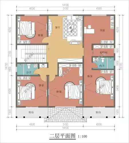 别墅图纸设计图(三层别墅设计图纸及效果图大全)插图27