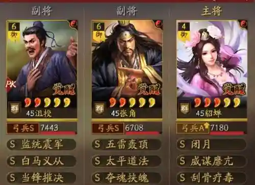 率土之滨张角群弓阵容搭配(率土之滨张角开荒最稳的一套阵容)