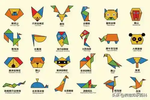 七巧板拼图图案大全 原图(七巧板的样子)插图2
