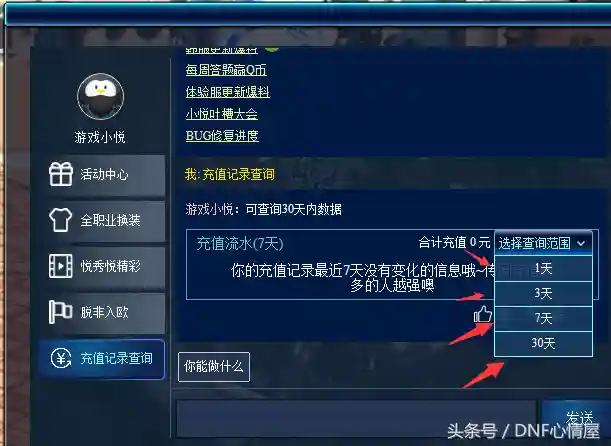 dnf点券消费记录(dnf自助查询系统)插图2