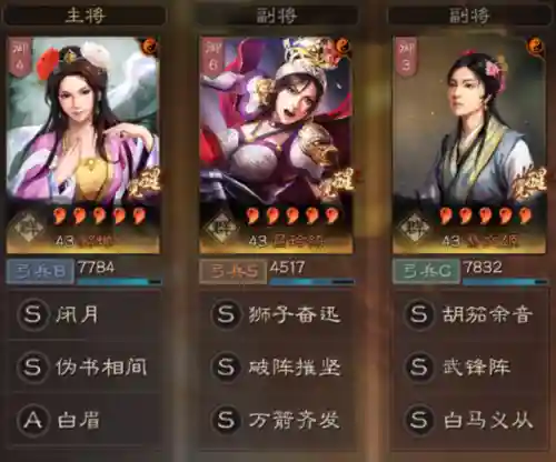 战略版女武将阵容搭配(放置三国阵容搭配)