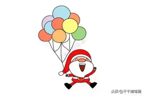 圣诞老人图片简笔画(圣诞老人简单又漂亮画)插图17