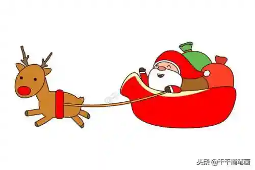 圣诞老人图片简笔画(圣诞老人简单又漂亮画)插图18