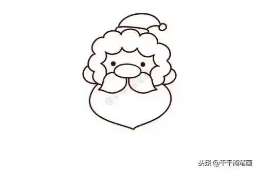 圣诞老人图片简笔画(圣诞老人简单又漂亮画)插图3