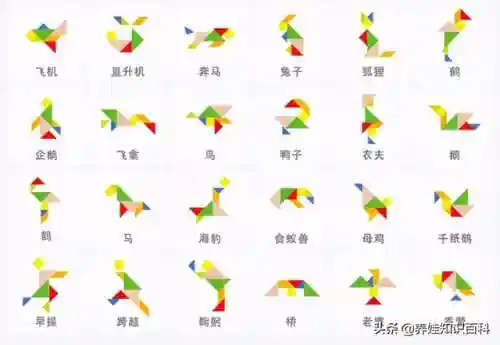 七巧板拼图图案大全 原图(七巧板的样子)插图6