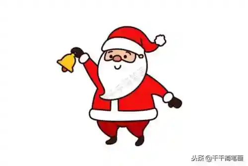 圣诞老人图片简笔画(圣诞老人简单又漂亮画)插图13