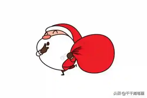 圣诞老人图片简笔画(圣诞老人简单又漂亮画)插图16