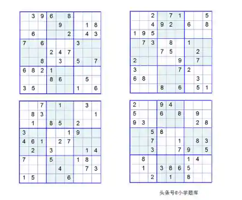 九宫格数独(高难度数独题目100题)