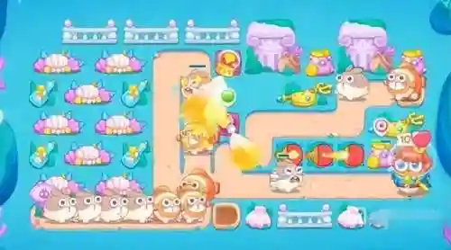保卫萝卜1海洋攻略第10关(海底第10关图解攻略)插图1