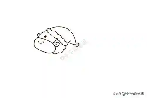 圣诞老人图片简笔画(圣诞老人简单又漂亮画)插图7