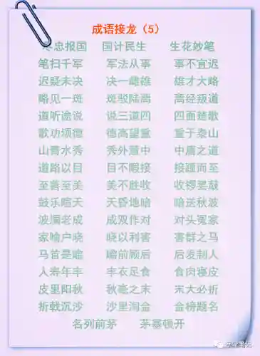 成语接龙大全100个(成语大全 取名)插图4