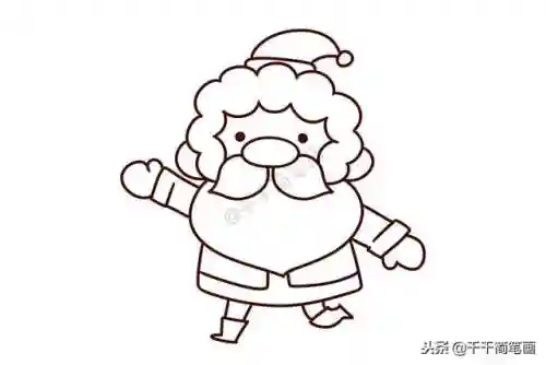 圣诞老人图片简笔画(圣诞老人简单又漂亮画)插图5
