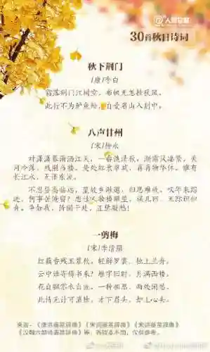 秋天的诗句(一二三年级秋天的诗简单)插图5
