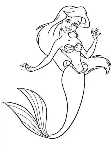 0岁学画美人鱼(美人鱼儿童简笔画)插图5