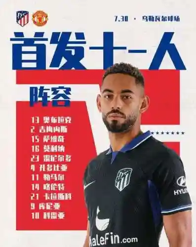马竞对阵曼联首发阵容(曼城首发阵容图)插图1