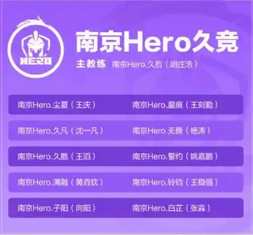 王者荣耀南京冠军阵容名字(王者荣耀各大战队名单)插图1