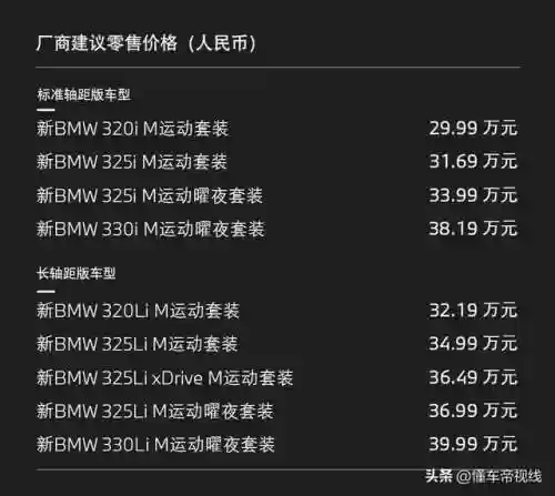 宝马3系价格及图片(宝马3系现在多少钱)插图2