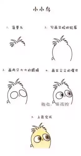 愤怒的小鸟图片简笔画(5种愤怒小鸟怎么画)插图8