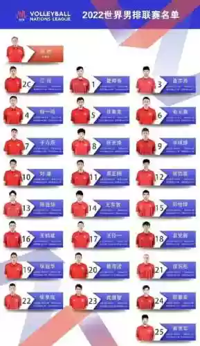 中国男排国家队的阵容是(国家男排球队队员名单)