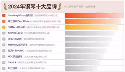 钢琴十大名牌排名及价格(施坦威官网钢琴价目表)