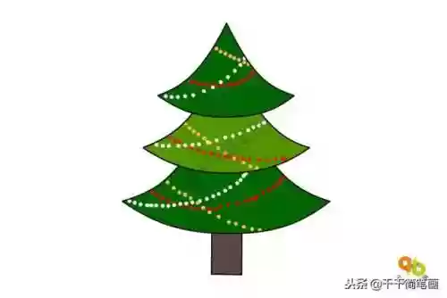 圣诞树简笔画图片(儿童简笔画3-6岁)插图3