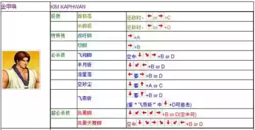 拳皇97电脑版出招表带图(拳皇97带大蛇的版本下载)插图17