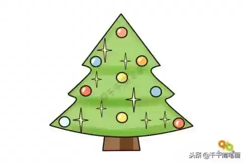 圣诞树简笔画图片(儿童简笔画3-6岁)