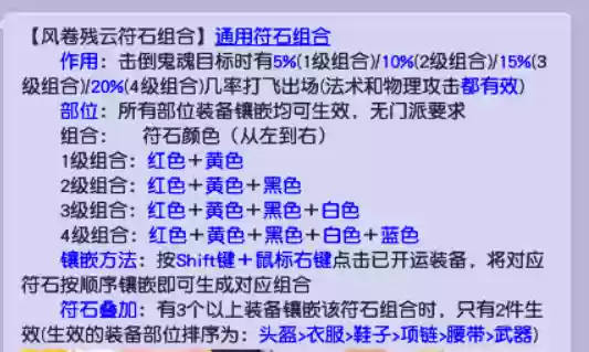 梦幻西游符石套装效果(符石组合大全和效果)