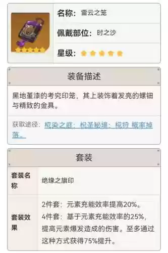前期雷神圣遗物阵容搭配(雷神推荐圣遗物)插图2