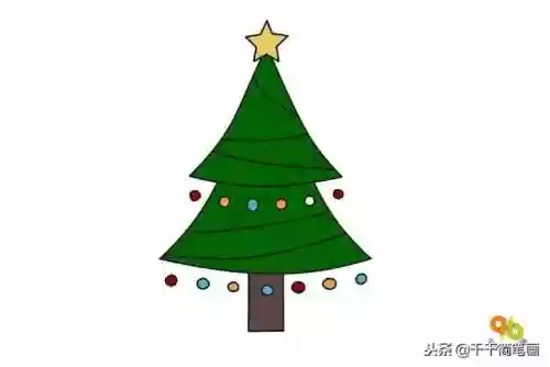 圣诞树简笔画图片(儿童简笔画3-6岁)插图2